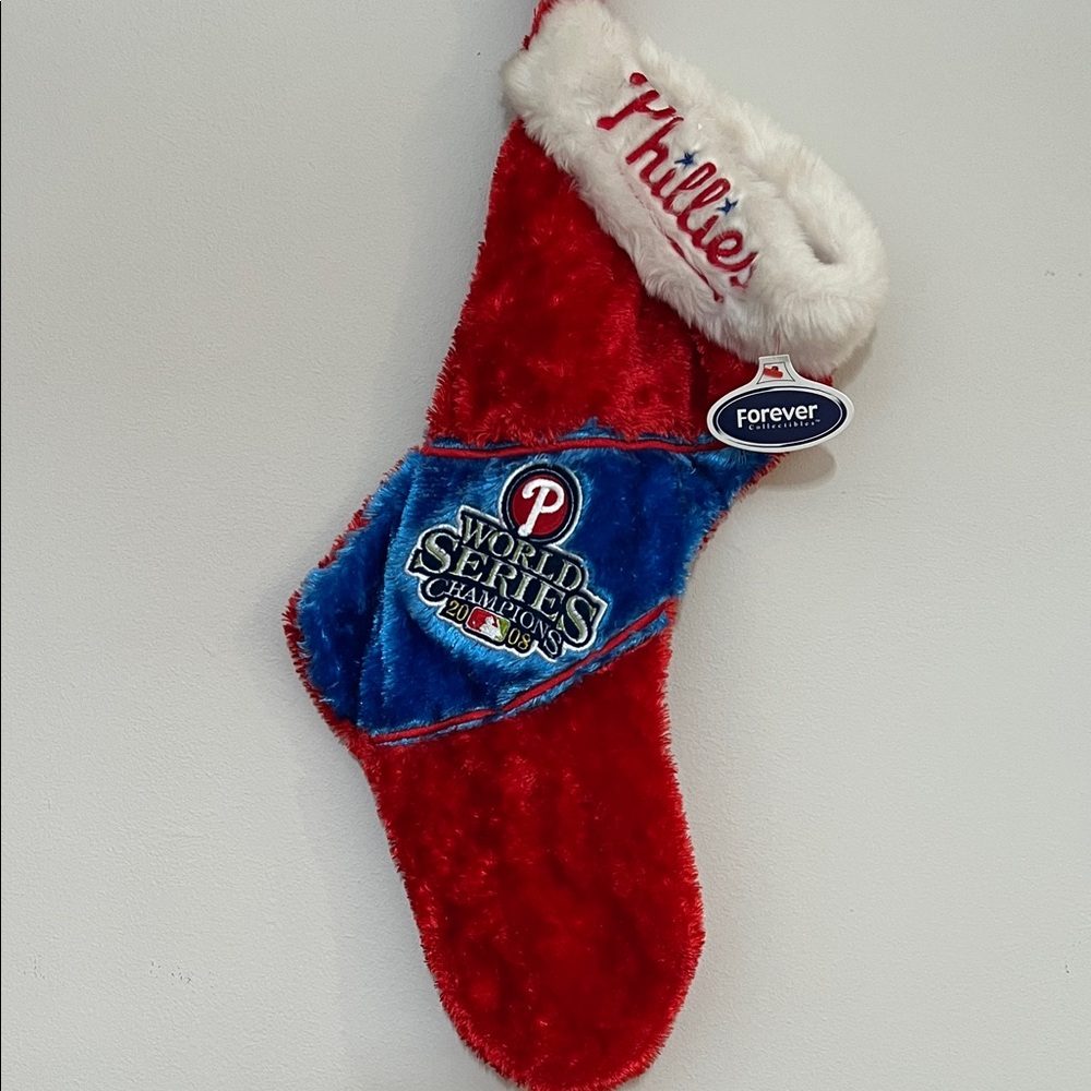 Forever Collectibles Phillies Red and Blue Stocking 2008 World Series Champions